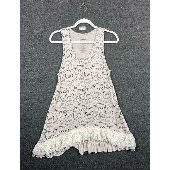Disney World Minnie Mouse Dress Girls Size L Sleeveless Tan Love - Picture 1 of 8